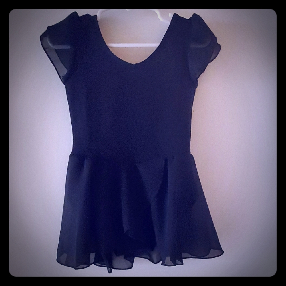 MdnMd girls flutter sleeve skirted leotard